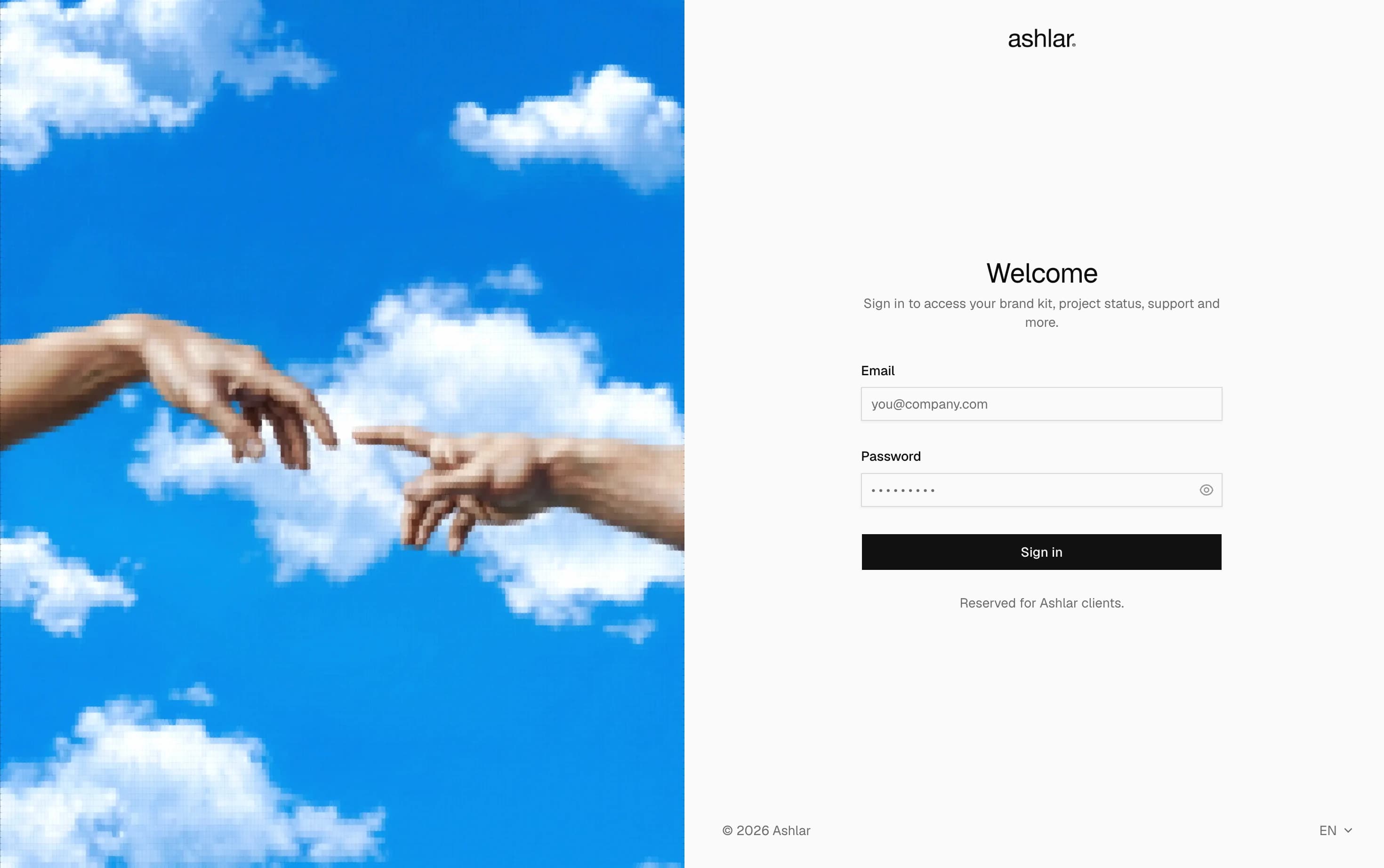 Ashlar login preview