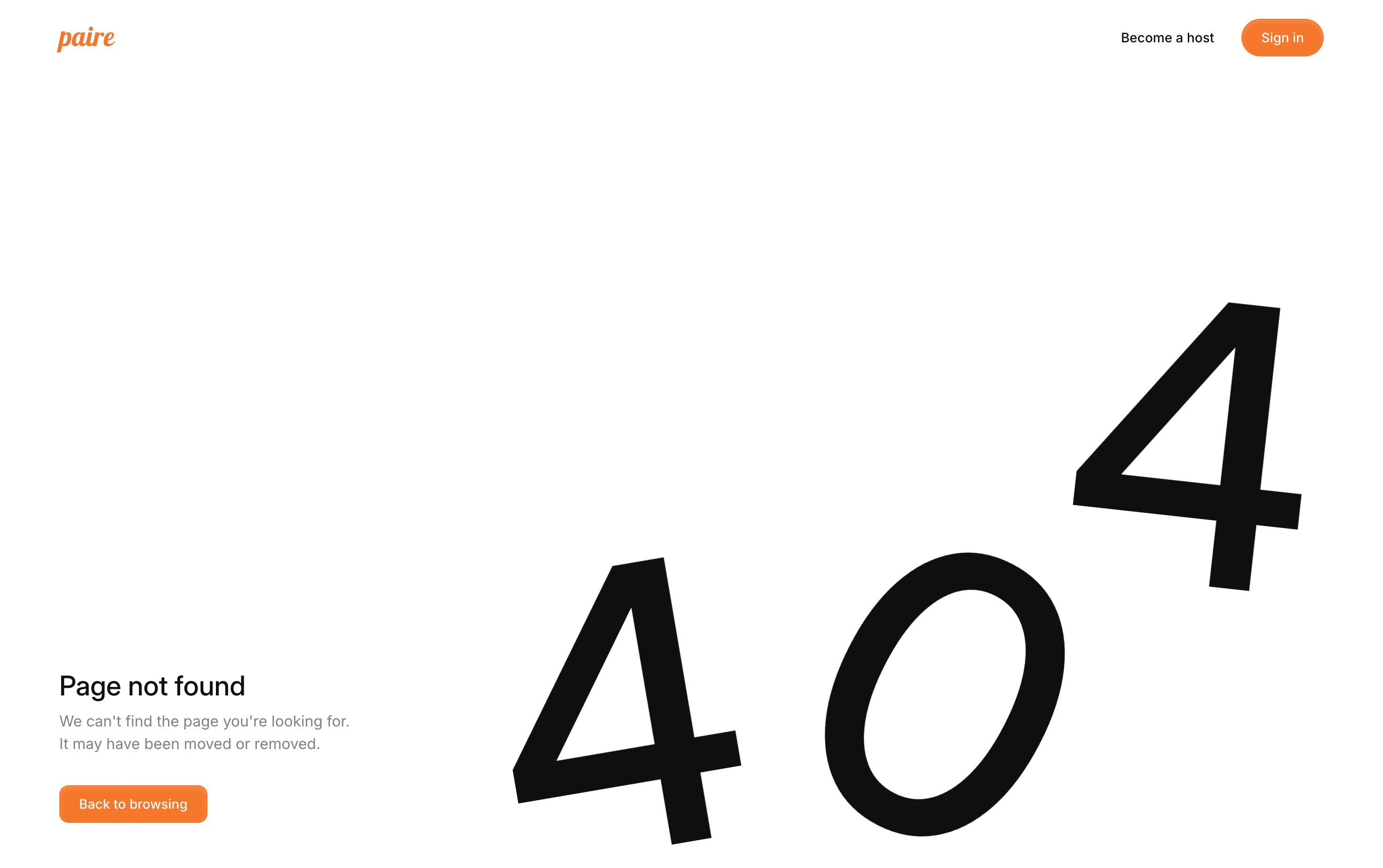 Paire 404 page preview